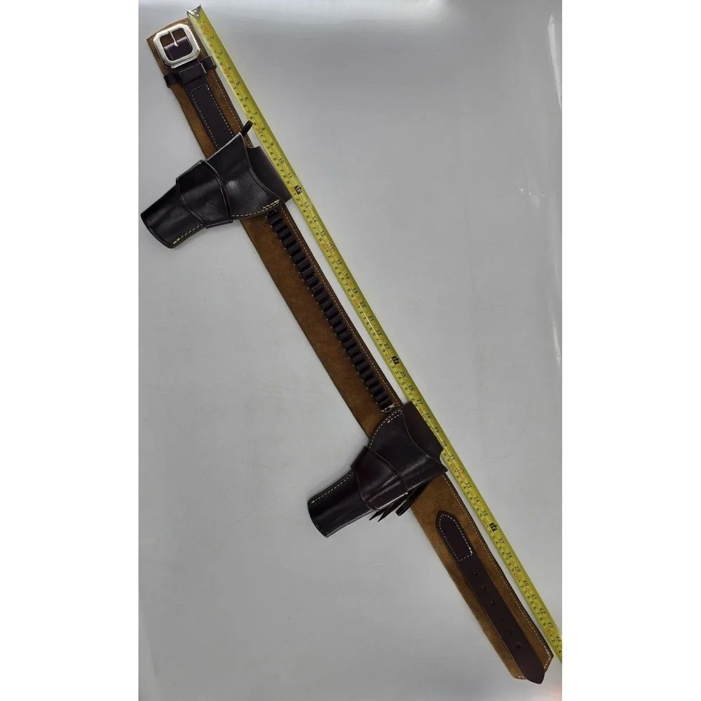 Triple K 789-15 Belt Cheyenne Western DOUBLE Holster - 5 1/2 & 4 5/8 - SEE PICS